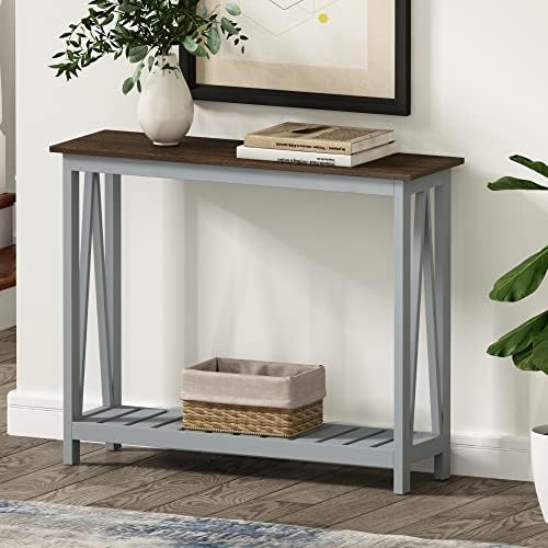 ChooChoo Farmhouse Console Table, Narrow Sofa Table by ChooChoo
