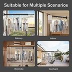 Wall Mounted Foldable Clothes Drying Rack, Heavy Duty 3-Fold Laundry Airer - Image 7