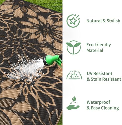 GENIMO Outdoor Rug, Waterproof Plastic Rugs - Image 6