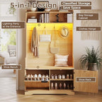 Maupvit 5-in-1 Entryway Hall Tree - Image 5
