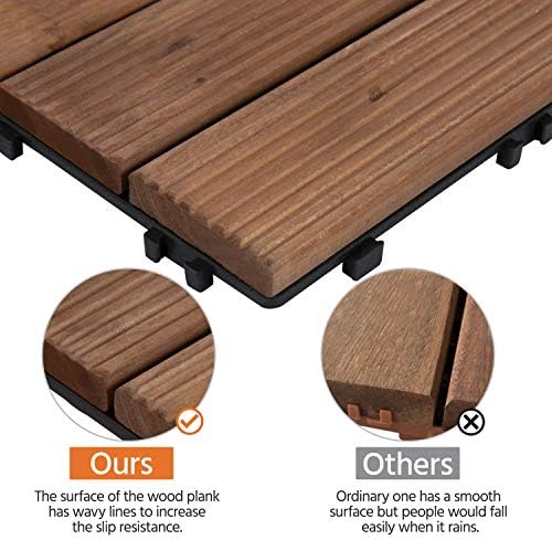 Yaheetech 110PCS Interlocking Deck Tiles Outdoor Patio Floor - Image 4