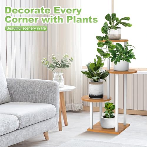 4 Tier Plant Stand Indoor Corner Tall Shelf - Image 4