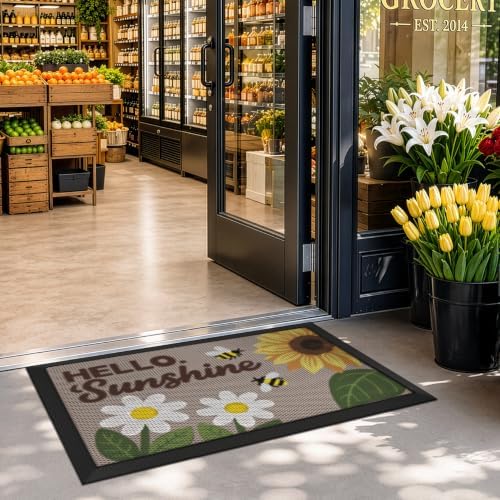 LUMI Outside Welcome Door Mat 17x30, Non-Slip Durable Rubber Easy Clean - Image 4