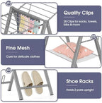 APEXCHASER Clothes Drying Rack, 67.7" L Height Adjustable - Image 4