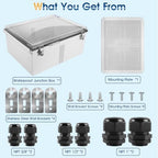 Waterproof Outdoor Project ABS Plastic Junction Box IP67 Weatherproof Dustproof - Image 7