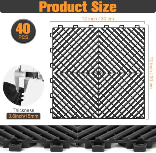 Interlocking Drainage Tiles 12" x 12" Modular Interlocking Cushion - Image 2
