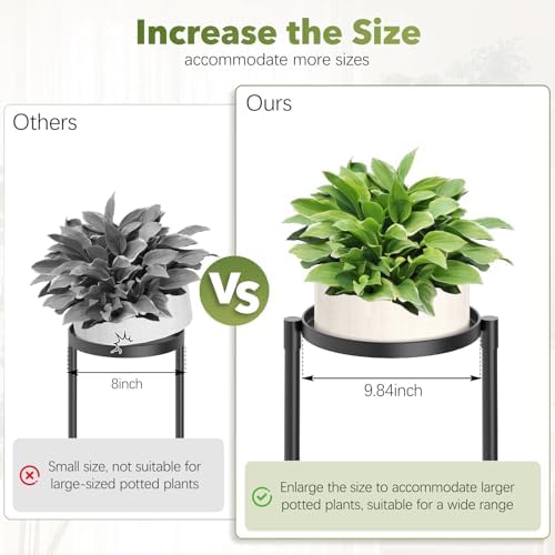 3 Tier Corner Plant Stand Indoor Outdoor, 10 Inch Wide Tray - Image 4