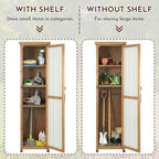 Ketive Tall Narrow Outdoor Storage Cabinet, 3 Adjustable Shelves - Image 3
