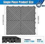 Jocoevol 40-Pcs Interlocking Tile, 15.7 x 15.7in Garage Floor Tiles - Image 2