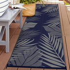 GENIMO Outdoor Rug, Waterproof Plastic Runner Rugs, 2.5'x8' Blue Grey by GENIMO