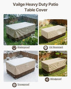 Vailge Outdoor Table Cover Rectangular, Patio Furniture Covers Waterproof - Image 5
