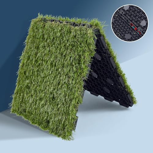 Artificial Grass Turf Tile 12"x12" Synthetic Turf Grass Self-Draining - Image 7