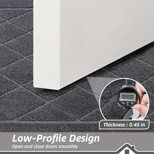 BEQHAUSE Dirt Trapper Door Mat 48" x 72", Doormat Non-Slip, Dark Grey - Image 4
