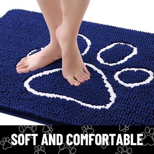 Smiry Dog Door Mat for Muddy Paws, Absorbent Non Slip Dirt Trapper - Image 4
