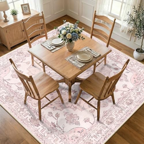 RELEANY Washable Area Rug, Square 7'x7' by RELEANY