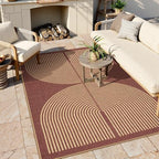 Lahome Modern Rainbow Easy Jute Outdoor Rug 5x7 - Image 2