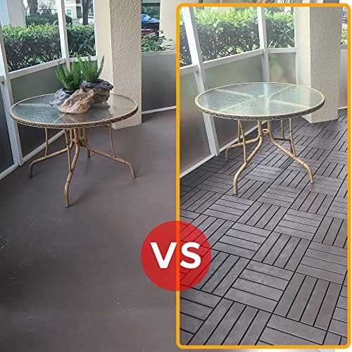 ASTEROUTDOOR Interlocking Deck Tiles Plastic Waterproof Outdoor Flooring 12" x - Image 7