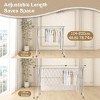 Stainless Steel Clothing Rack, Clothes Drying Rack Foldable, Anti Slip Laundry - Image 3