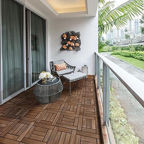 Topeakmart 27PCS Interlocking Deck Tiles 12x12 Patio Flooring - Image 7