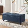 51" Storage Bench, Leather Tufted Storage Ottoman Bench by MIQMICMIK