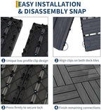Garvee 9Pack 12" x 12" Interlocking Composite Deck Tiles, Waterproof Composite - Image 7