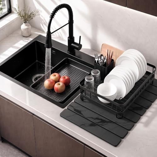 Large Stone Dish Drying Mat for Kitchen Counter, Quick Dry Stone Dishes/Bath - Image 2