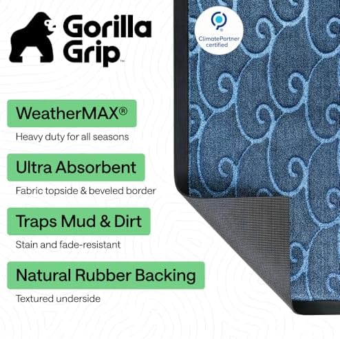 GORILLA GRIP WeatherMAX Door Mat, Indoor Outdoor - Image 2