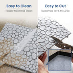 60 Pcs Floor Tiles, Pebble Pattern Plastic Interlocking Deck Tiles, Outdoor - Image 5