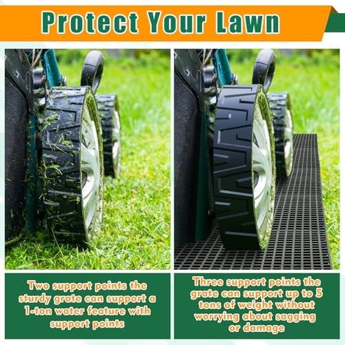 5 Pcs Ground Protection Mats, Interlocking Black 23.6 x 23.6 in - Image 5