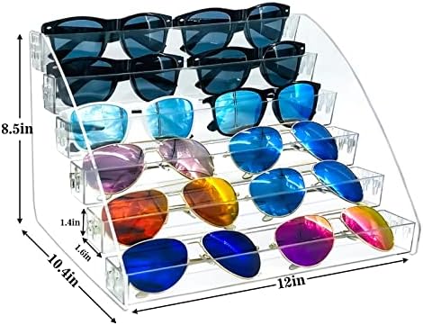 Sunglasses Organizer Clear Eyeglasses Display Case Sticker Display Tray - Image 2