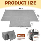 Wibeelee 14 PCS Interlocking Outdoor Playhouse Mats 36 X 48 Inches Waterproof - Image 2