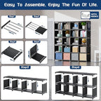 Mavivegue 20 Cube Book Shelf, Storage Organizer, Large DIY Bookcase, Metal Cube - Image 4