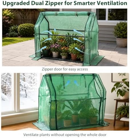 Gardzen Mini Greenhouse, PE Cover - Image 4