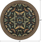 Black Boho 5ft Round Throw Rugs - Image 2
