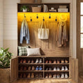 VASAGLE 5-in-1 Hall Tree with Bench and Shoe Storage, Adjustable LED Light by VASAGLEbySONGMICSHOME