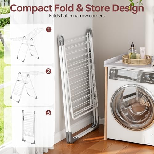 APEXCHASER Clothes Drying Rack, Large Capacity Drying Rack Clothing - Image 5