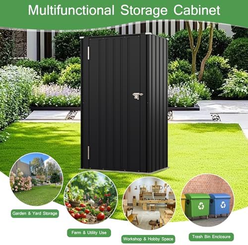 Devoko 22 Cuft Vertical Storage Shed Without Adjustable Shelves - Image 5