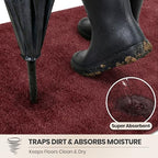 PURRUGS Hallway Runner Rug, Burgundy Red - Image 2