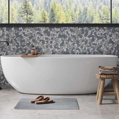 Grey Pebble Tile for Shower Floor - Image 5