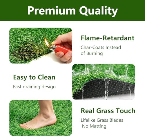 Artificial Grass Rug 6FT x 10FT – UV & Wear Resistant, Pet-Friendly Artificial - Image 4