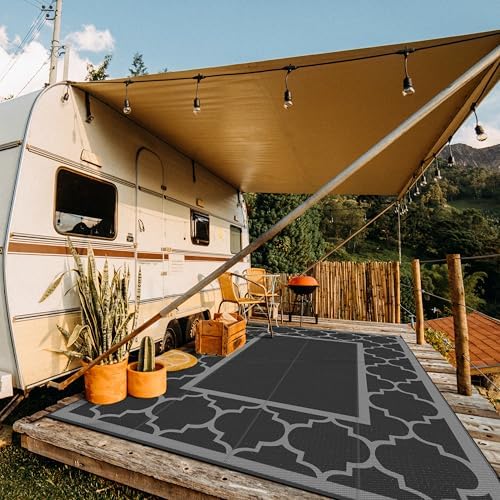 GENIMO Outdoor Rug, Waterproof Plastic Rugs 10'x14' - Image 3