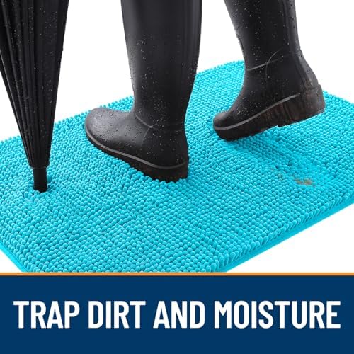 OLANLY Dog Door Mat for Muddy Paws 30x17, Super Absorbent Chenille Mud Mat - Image 2