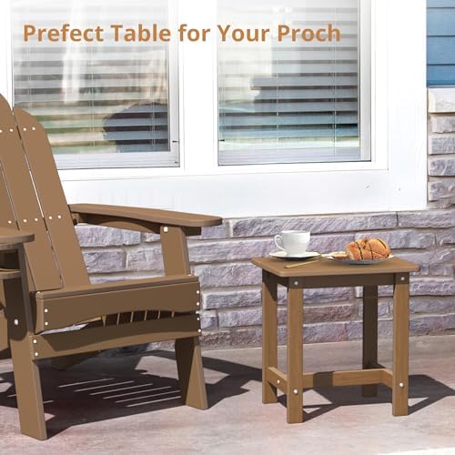 LUE BONA Outdoor Side Table Set of 2, HDPS Small Outdoor Table, Adirondack Side - Image 6