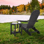 Meluvici Double Adirondack Side Table Weather Resistant, Outdoor Rectangular - Image 2