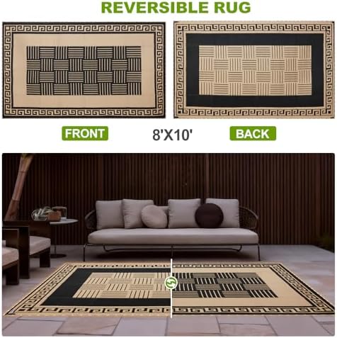 YONILE LED Outdoor Rug 8x10 ft Waterproof - Image 3