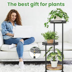 3 Tier Corner Plant Stand Indoor Multiple Sturdy Vertical Metal Flower - Image 6