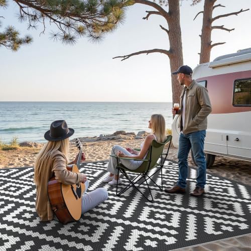 GENIMO Outdoor Rug, Waterproof Plastic Rugs 9'x12' - Image 3