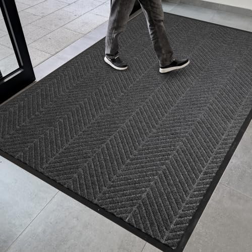 4′ x 8′ Heavy Duty Front Door Mat Indoor Outdoor Entrance, Large Non-Slip All by ZPAIAreaFloorProtector