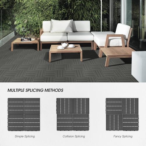 9 Pcs Plastic Interlocking Deck Tiles 12“x 12” - Image 6