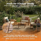 Majestick Goods 8-Pack Slat Acacia Wood Interlocking Deck Tiles - Image 6